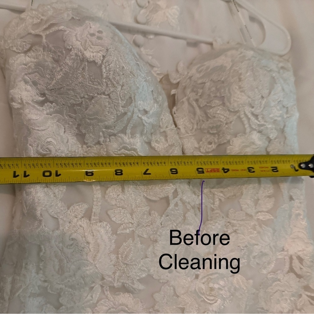 Pronovias Epico Wedding Dress & Veil Sz U. 0. Professionally cleaned & preserved - Picture 11 of 16